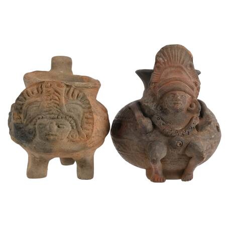 Pair of Pre-Columbian Replica Offering Pots