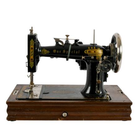 Antique "Our Special" Rotary Treadle Sewing Machine with Carrying Case
