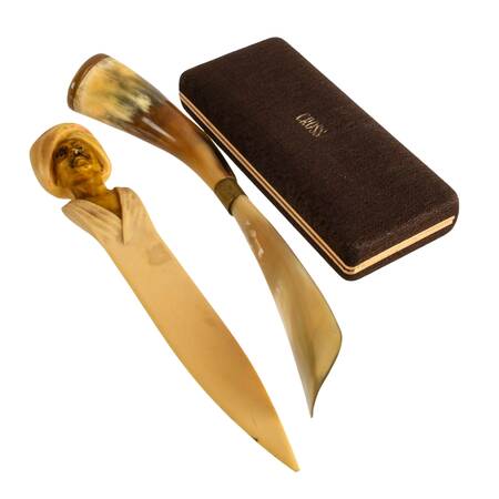 3-Piece Set: Cross Century Pen, Celluloid Paper Knife and Horn Shoehorn