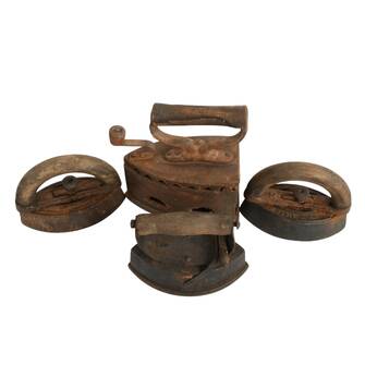 Antique Sad Irons: Colebrookdale, A.C. Williams, Asbestos & Charcoal Irons