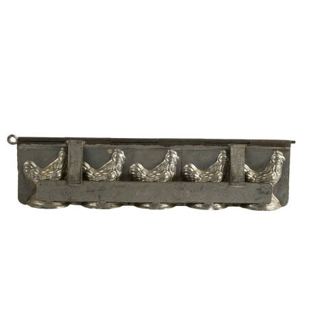 1930s German Five Miniature Hens Chocolate Mold