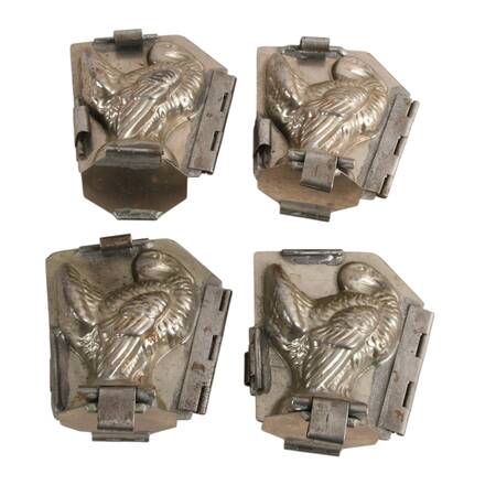 Set of Four Modified Turkey Chocolate Molds After Van Emden Co.