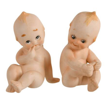 Vintage 1940s Japanese Kewpie Bisque Dolls