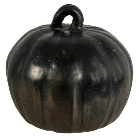 Mexican Folk-Art Barro Negro Pumpkin Piggy Bank