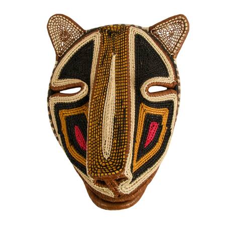 Hand-Woven Babirusa Mask from Emberá Tribe