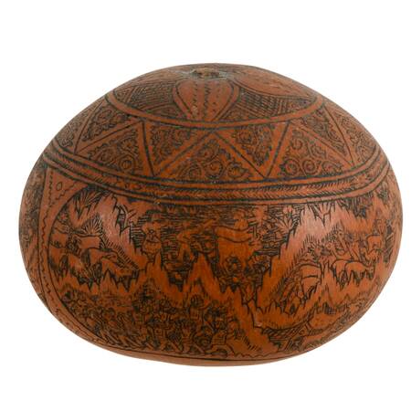 Hand-Made Peruvian Folk-Art Gourd