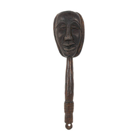 Antique Figural Carved Indonesian Grain Leveler