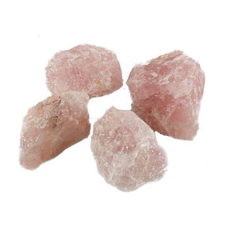 Lot of 4 Pink Rose Quartz Mineral Specimens