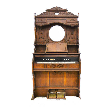 Antique Victorian Adler Walnut Pump Organ