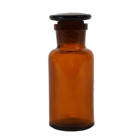 100mL Amber Glass Apothecary Jar with Stopper