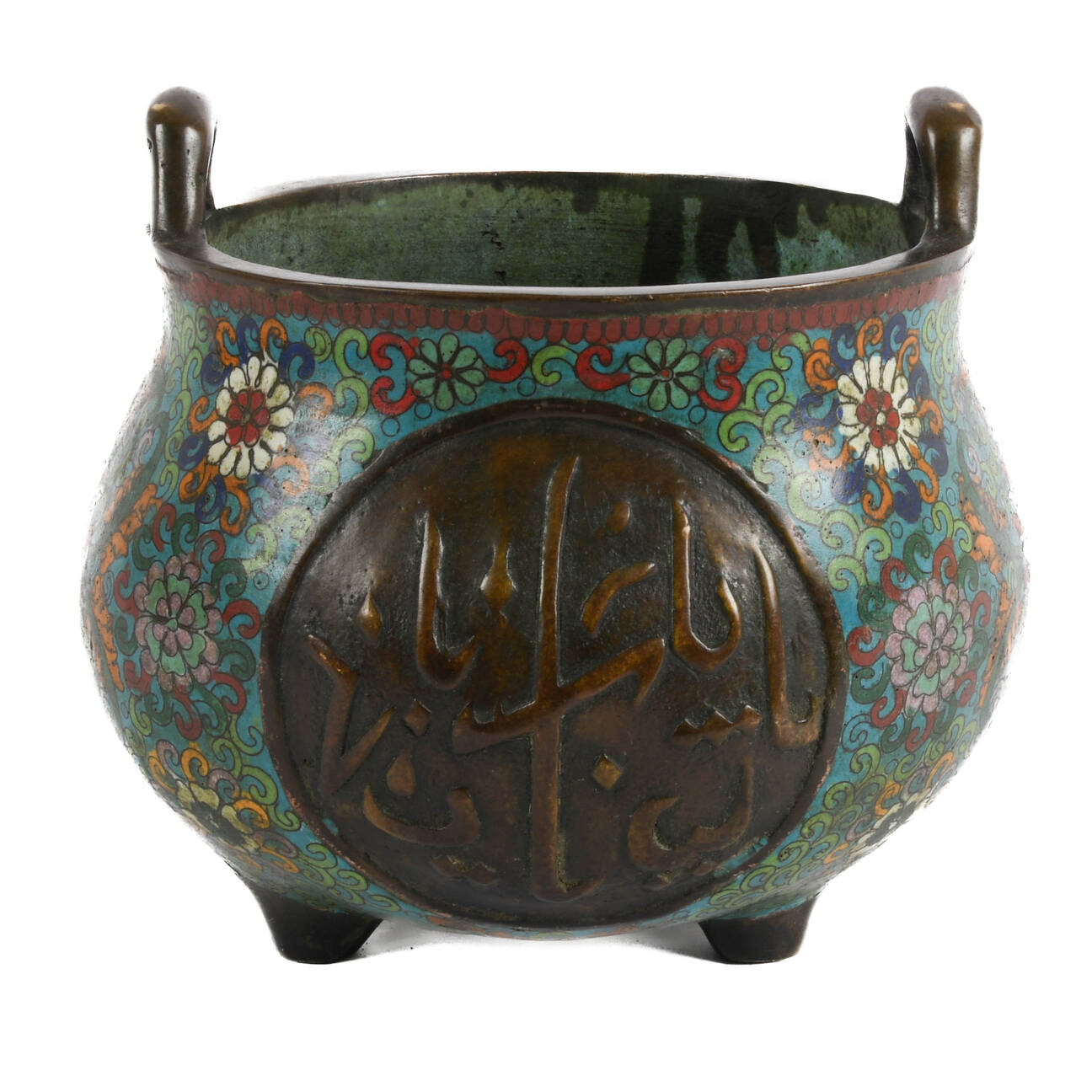 Chinese Cloisonné Enamel Ormolu Vase