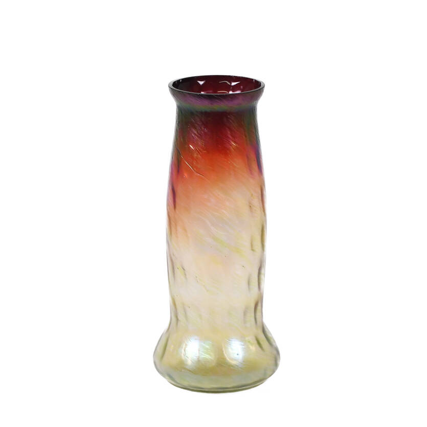Antique Art Nouveau Rindskopf Pepita Inverted Thumbprint Vase