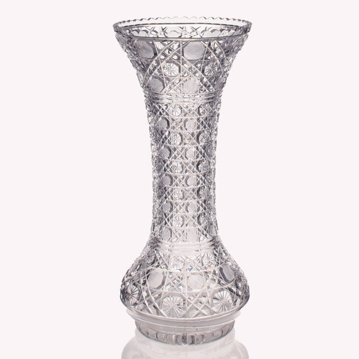 Antique American Brillant Crystal Flare Vase