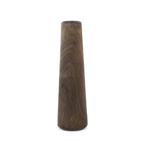 Mid-Century Modern Wood Grain Pillar Vase
