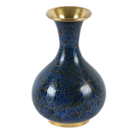 Chinese Blue Cloisonné Vase