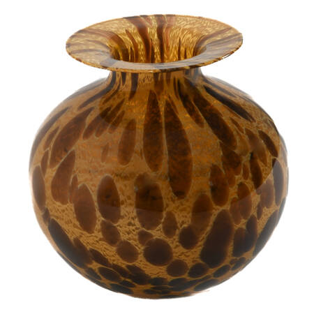 Amber and Brown Art Glass Vase
