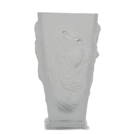 Czech Frosted Crystal Nude Form Vase