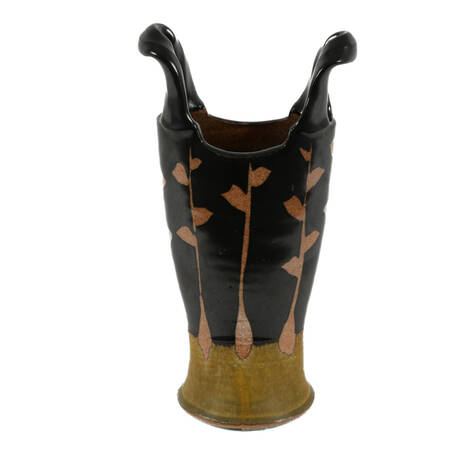 Studio Pottery Double Handle Vase