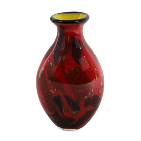 Murano Red Art Glass Vase from Cristalleria D'Arte