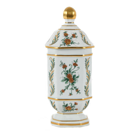Limoges French Hand-Painted Lidded Jar