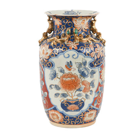 Antique Chinese Imari Butterfly Vase
