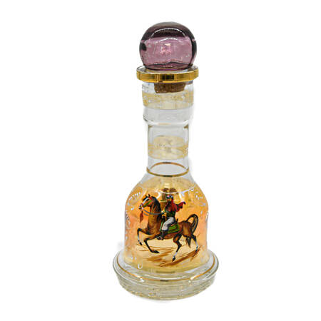Painted Horse Breeds Glass Liquor Decanter