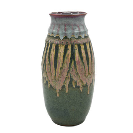 Studio Pottery Drip Glaze Vase