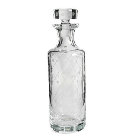 Global Views Portuguese Crystal Dots and Diagonal Lines Decanter