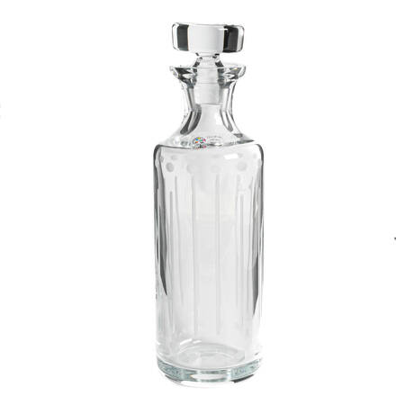 Global Views Portuguese Crystal Decanter with Dots and Straight Lines