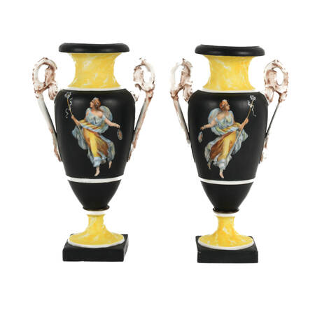 Antique Pair of 19th-Century Paris Porcelain Vases