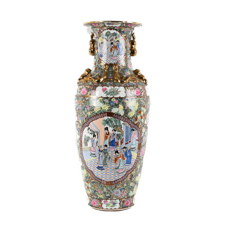 Chinese Famille Rose Palace Floor Vase