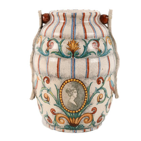 Antique Italian Crackle Glaze Vase
