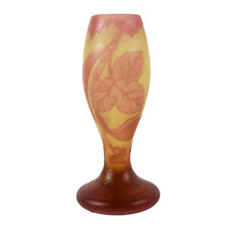 Miniature Cameo Art Glass Cabinet Vase After Loetz