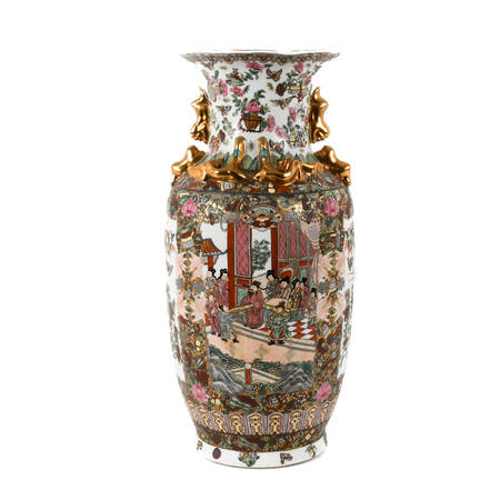 Chinese Famille Rose Porcelain Floor Vase