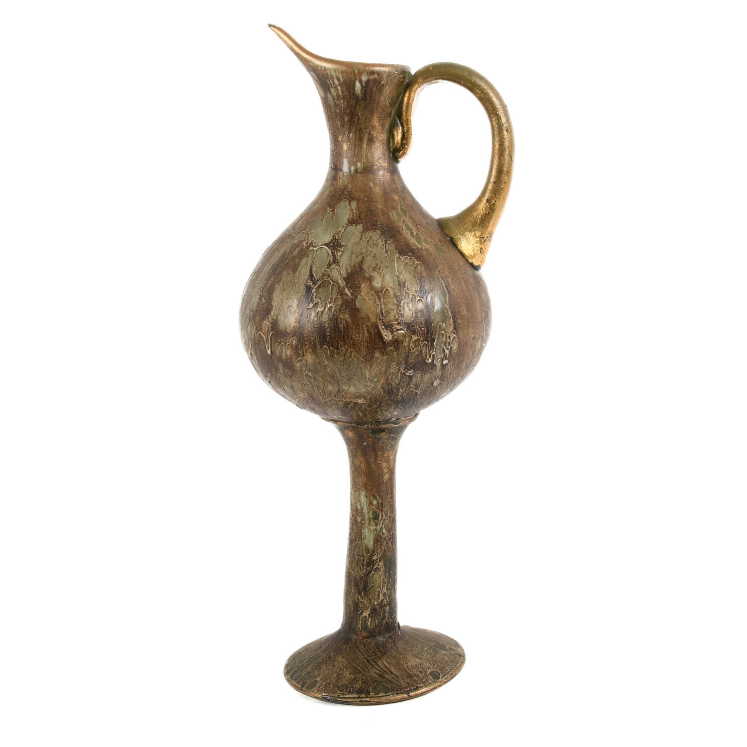 Abstract Hand-Blown Painted Decorated Ewer