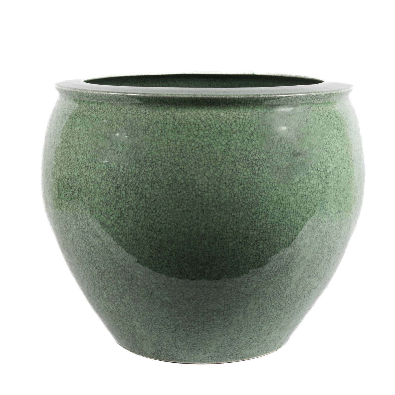 Palatial-Sized Chinese Celadon Fishbowl Planter