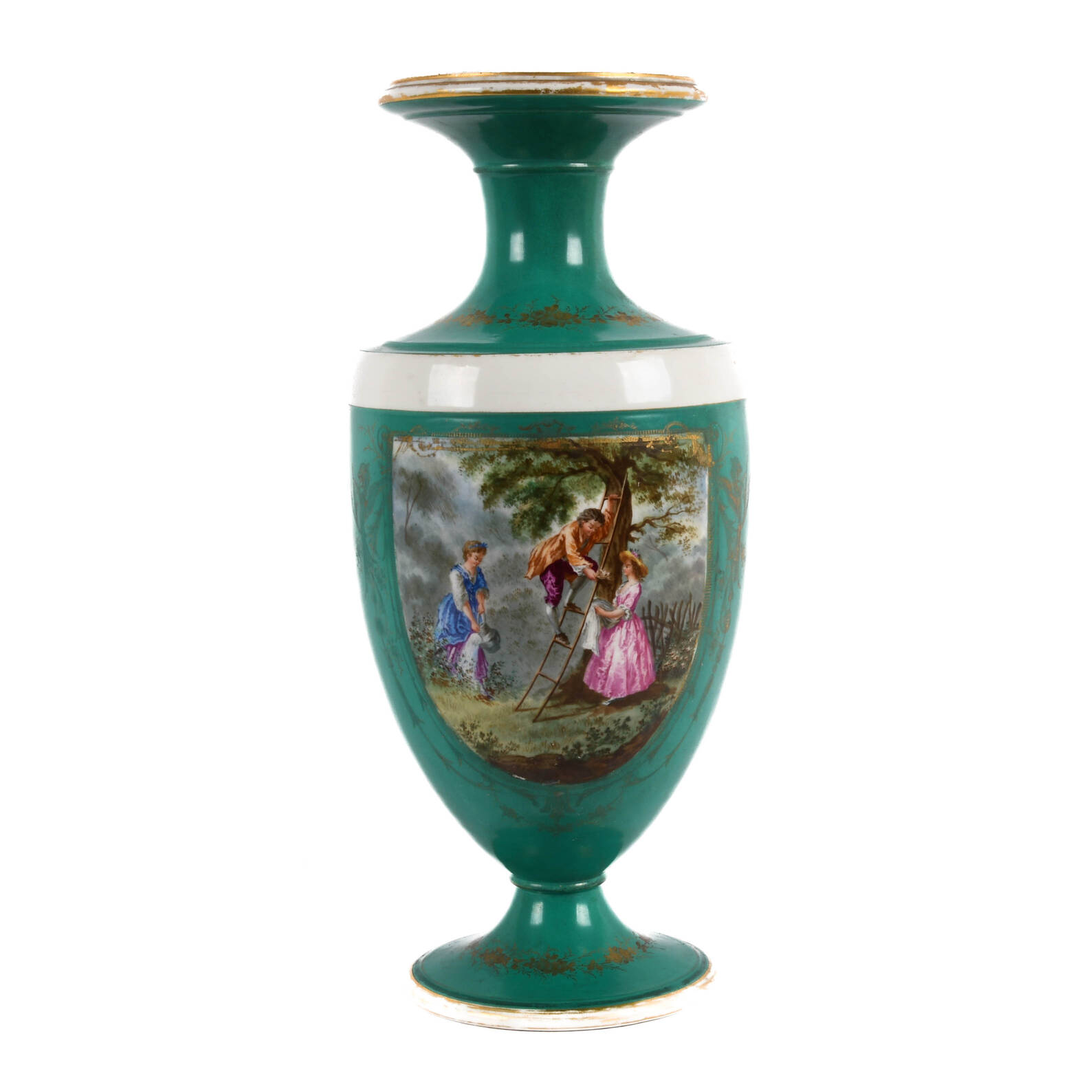 Antique Oversized Sèvres Hand Painted Porcelain Vase
