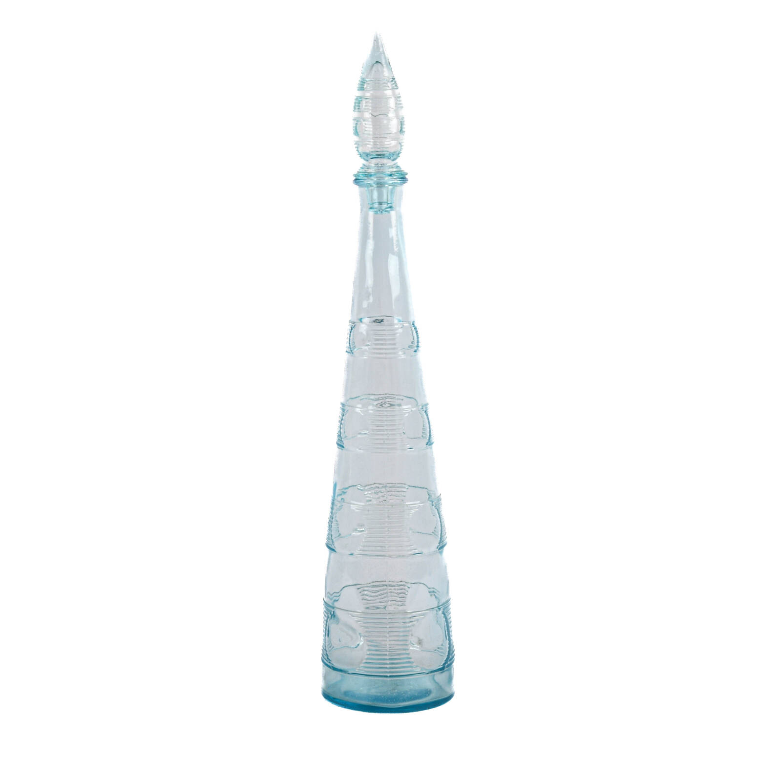 Large Mid-Century Modern Empoli Glass Genie Bottle