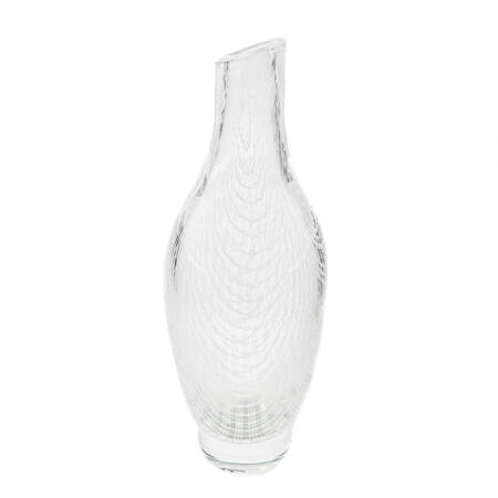 Mid-Century Modern Harrachov Latticino Glass Vase