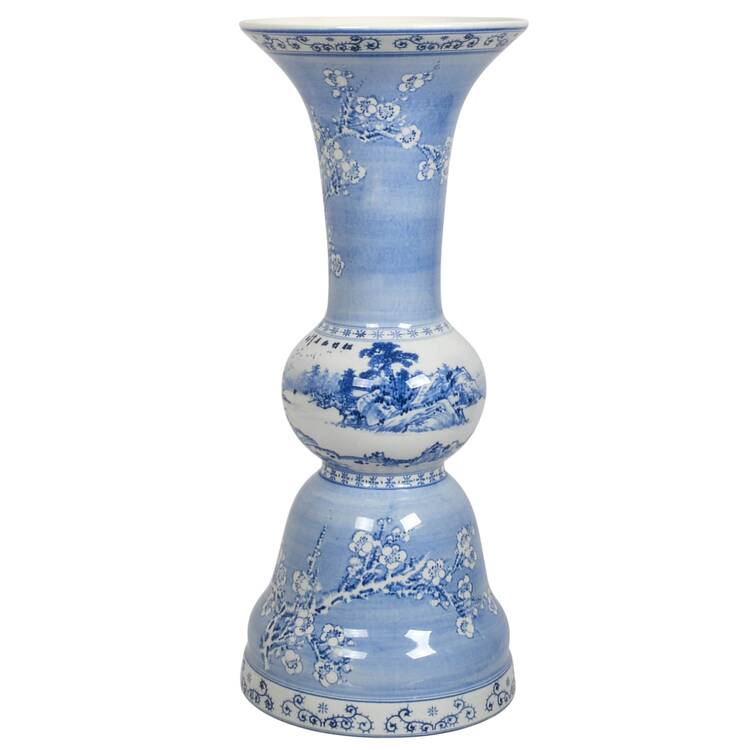 Chinese Blue and White Porcelain Beaker Vase