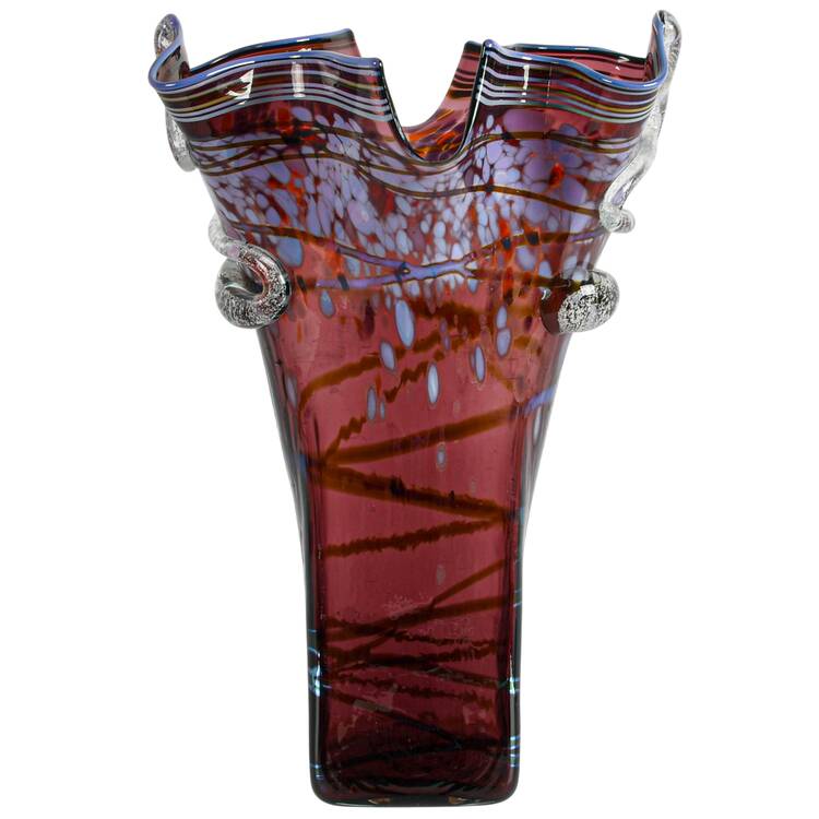 Mensch Art Glass Handkerchief Vase