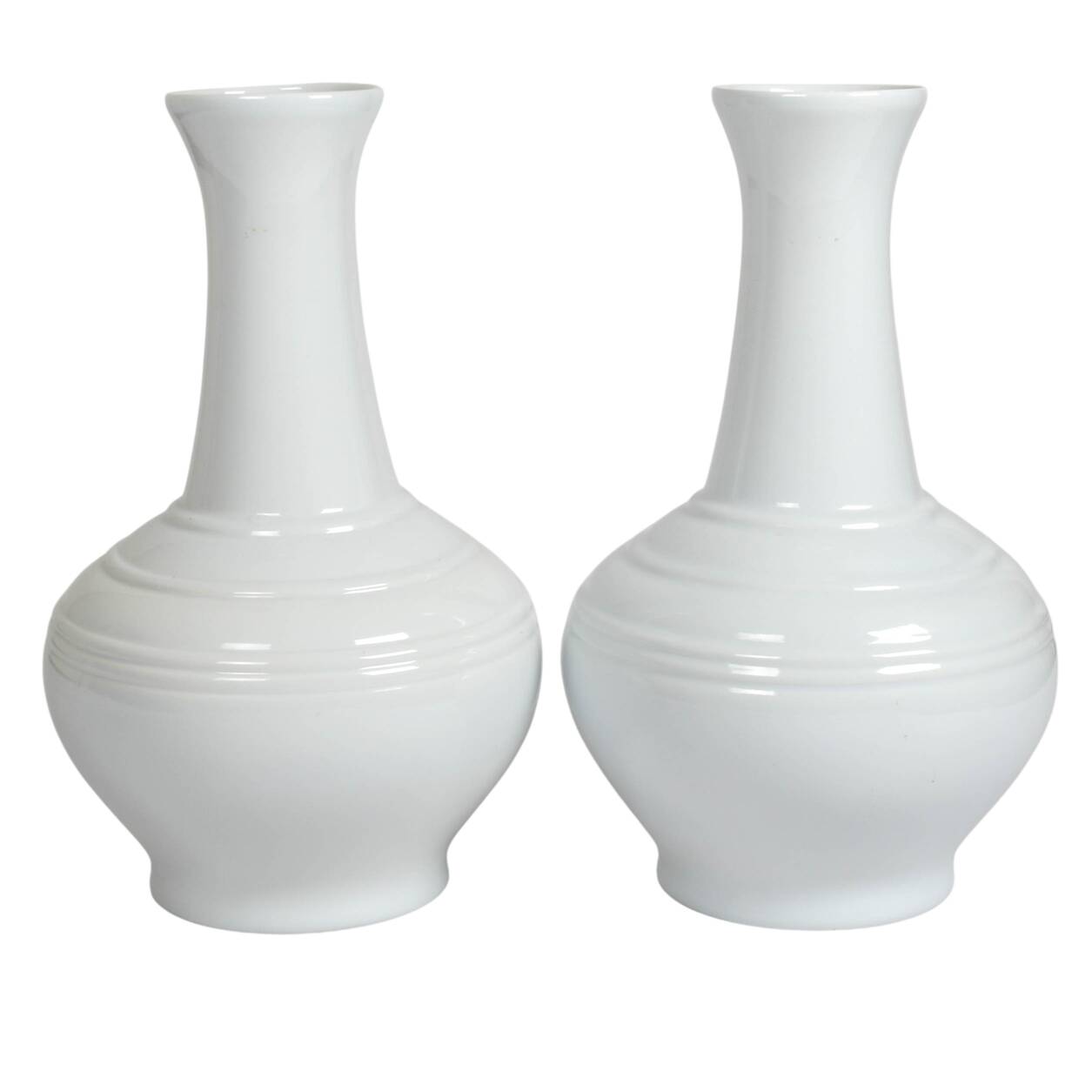 Pair of Large Blanc De Chine Chinese Vases