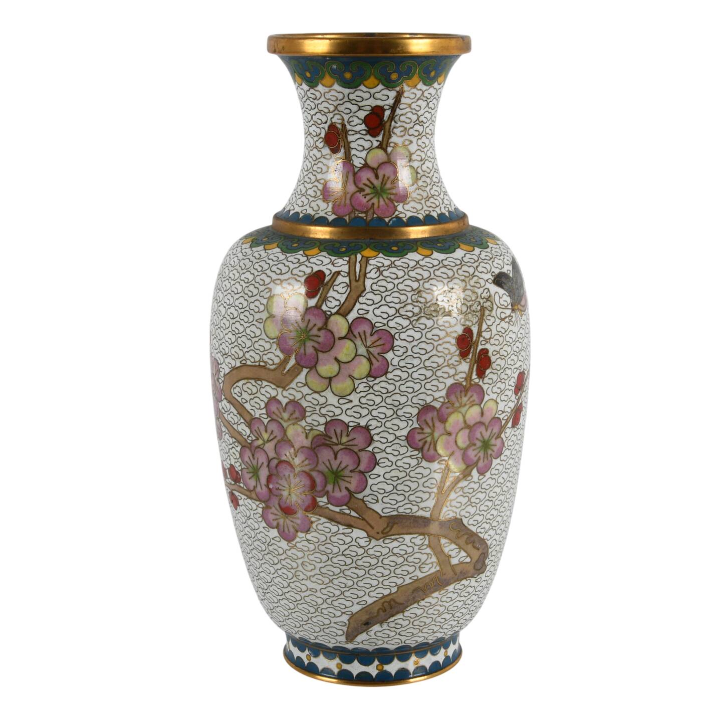 Chinese Cloisonné Floral Vase