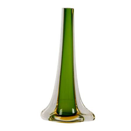 1970s Green Murano Vase in the Style of Flavio Poli for Seguso