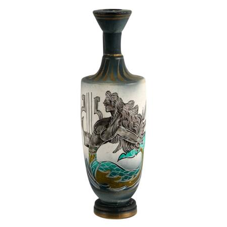 Hand-Painted Greek Pottery Vase