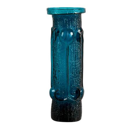 Stelvia Antigua Italian Mid-Century Blue Glass Vessel