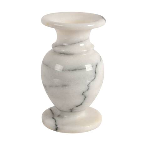 Fine Veined White Carrara Marble Vase