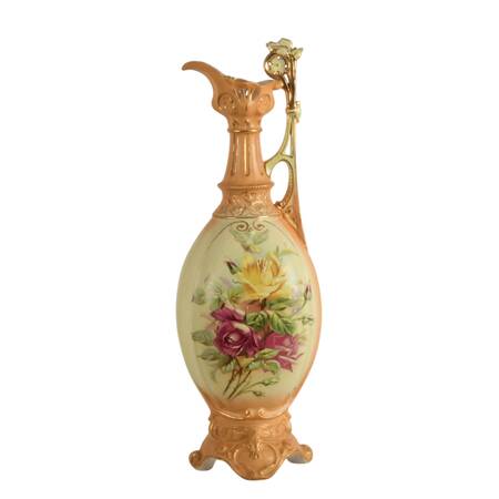 Austrian Royal Wettina Robert Hanke Hand-Painted Amphora Ewer Vase
