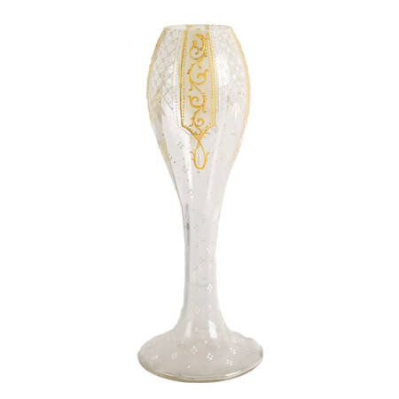 Antique Bohemian Hand-Painted Gilt Vase