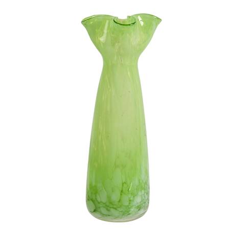 Hand-Blown Uranium-Toned Handkerchief Vase